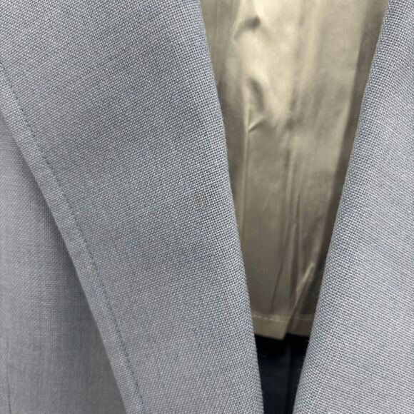 Vintage Union Made Lands End 41R Blazer Sky Blue Polyester Wool Blend READ - Picture 3 of 9